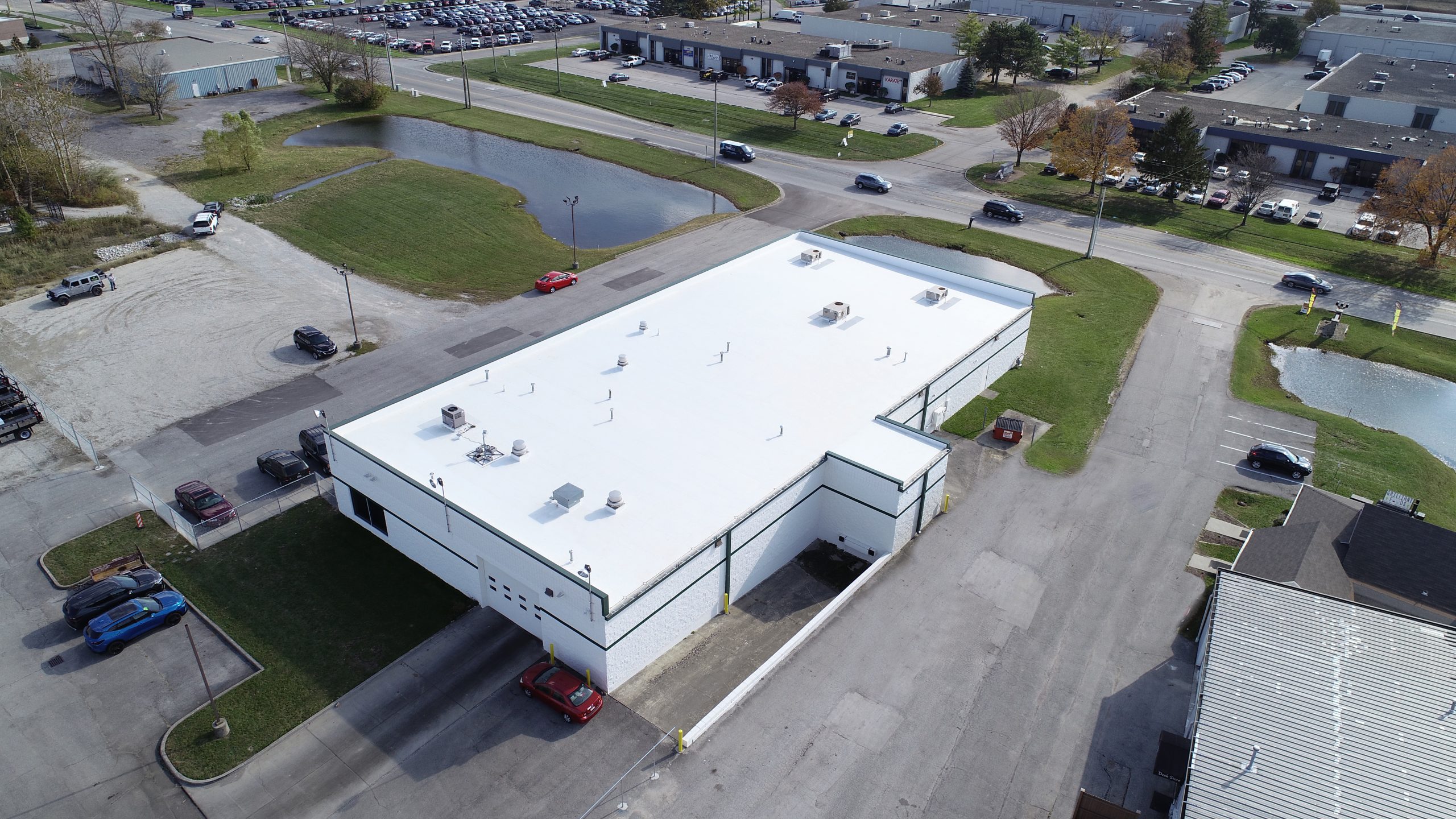 bill estes ce reeve commercial roofing project indianapolis, in