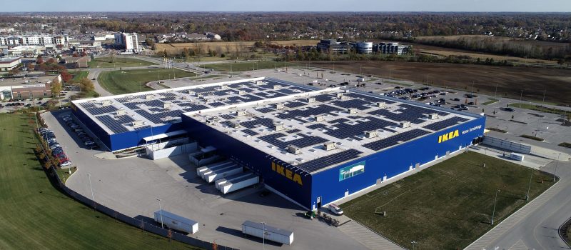 ikea commercial roofing project by ce reeve roofing in indiana
