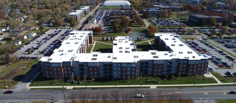 university of indiana commercial roofing project by ce reeve roofing in Indiana