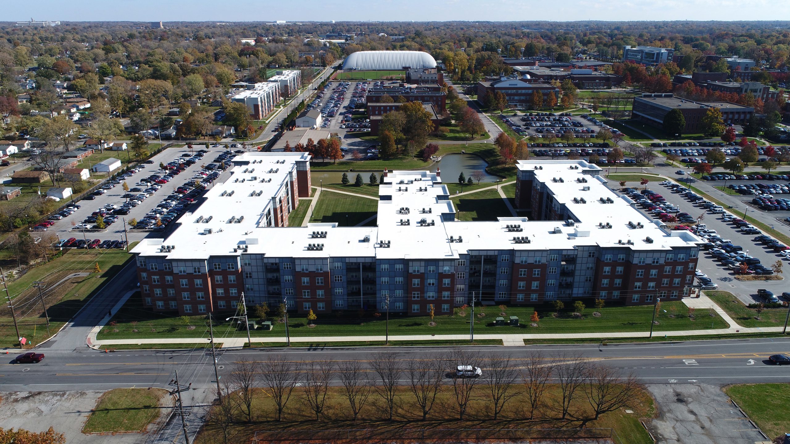 university of indiana commercial roofing project by ce reeve roofing in Indiana