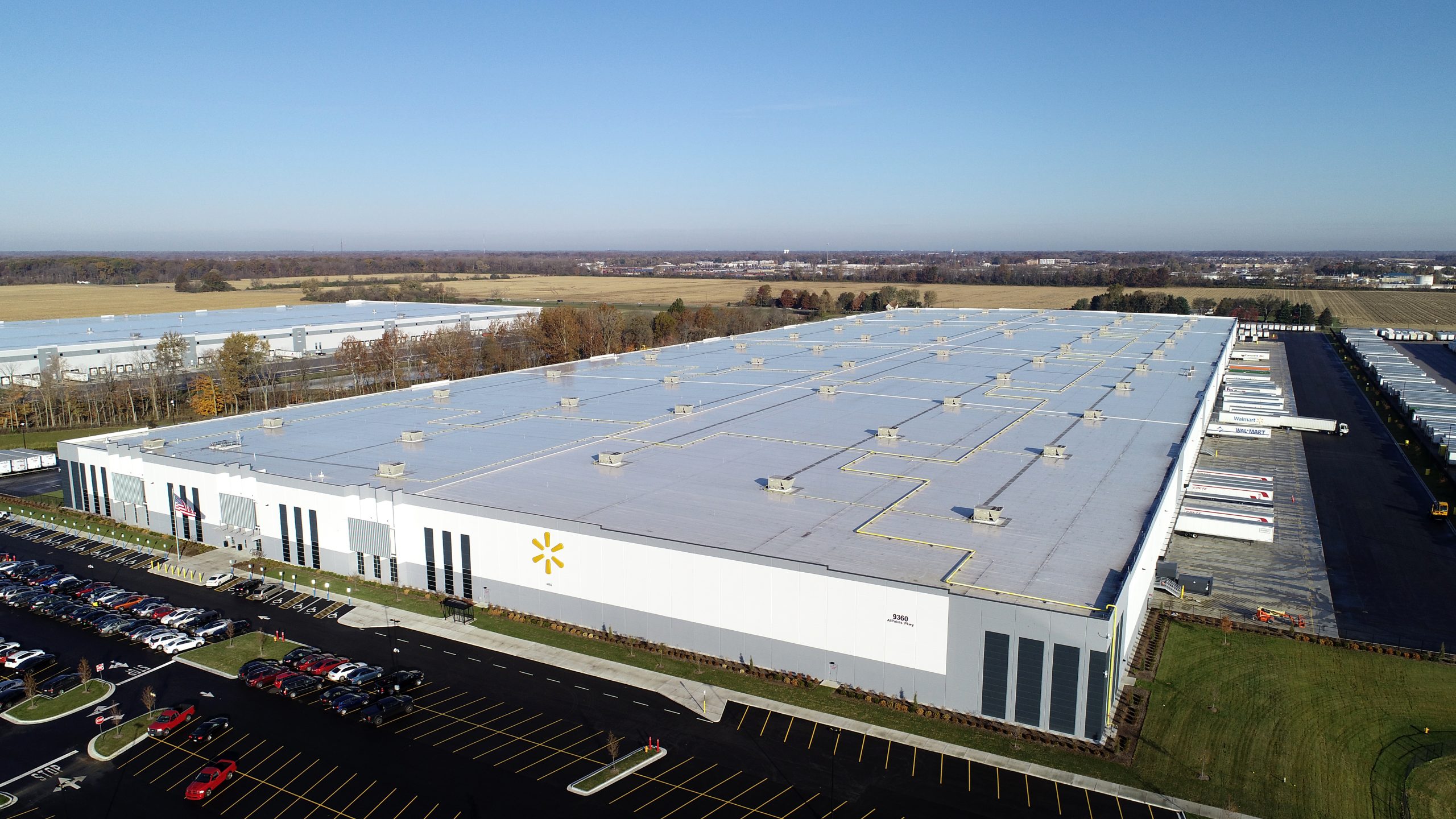 Walmart commercial roofing project by ce reeve roofing in Indiana