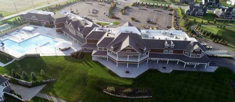 Chatham Hills clubhouse commercial roofing project by ce reeve roofing in indiana
